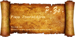 Papp Zseraldina névjegykártya